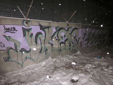 Graffiti Wall - Photo by inkfcr - JOKER, 4ASKE (2012)