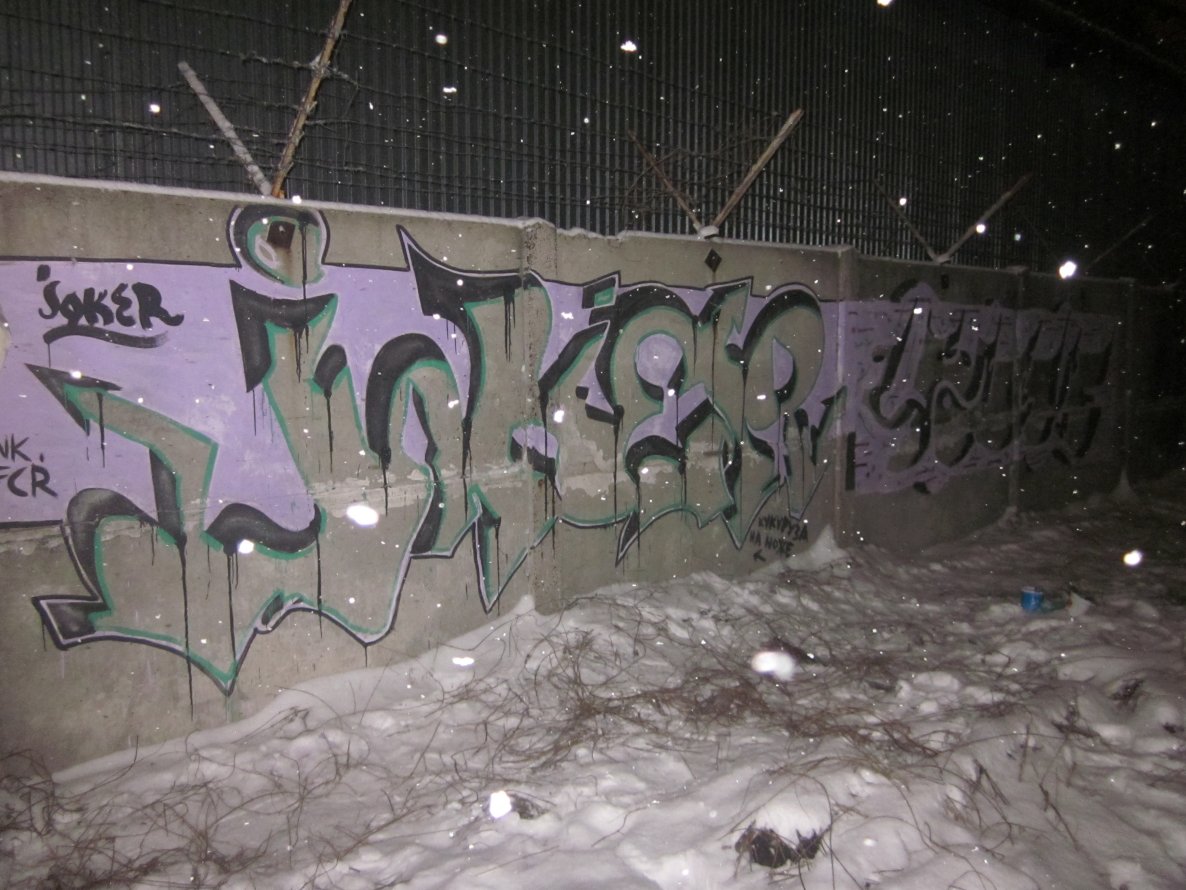 Graffiti Wall - Photo by inkfcr - JOKER, 4ASKE (2012)