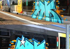 Graffiti Train - Photo by insvnez - ins, saarbrücken (2014)