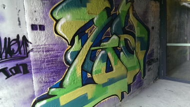 Graffiti Wall in Zug - Photo by ion - eac, jam, eac (2014)