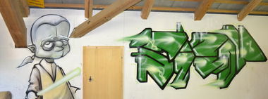 Graffiti Wall in Altdorf (ur) - Photo by ion - ion, kfe3sh, sicin (2011)