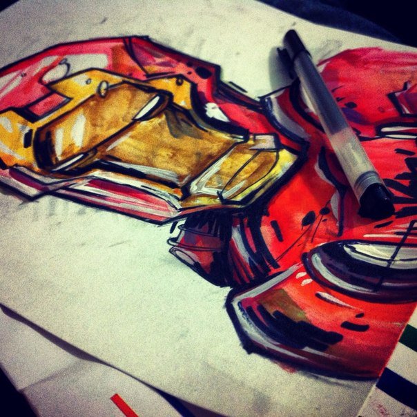 Graffiti Sketch - Photo by iron_spk - iron, ironman, kazan