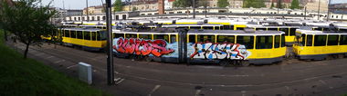 Graffiti Train - Photo by iwids - tram, graffiti, iwids (2015)