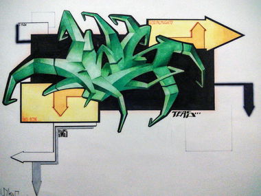Graffiti Sketch - Photo by iws - Teas, teaz, IWS