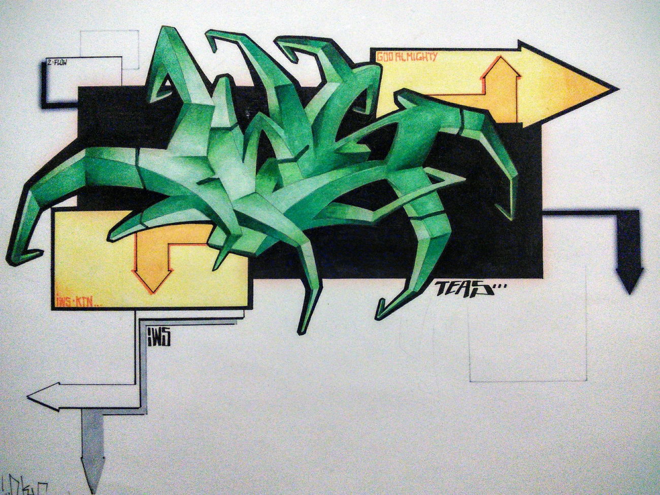 Graffiti Sketch - Photo by iws - Teas, teaz, IWS