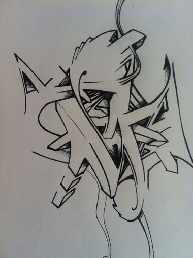 Graffiti Sketch - Photo by iws - Awek, Smoof, iws