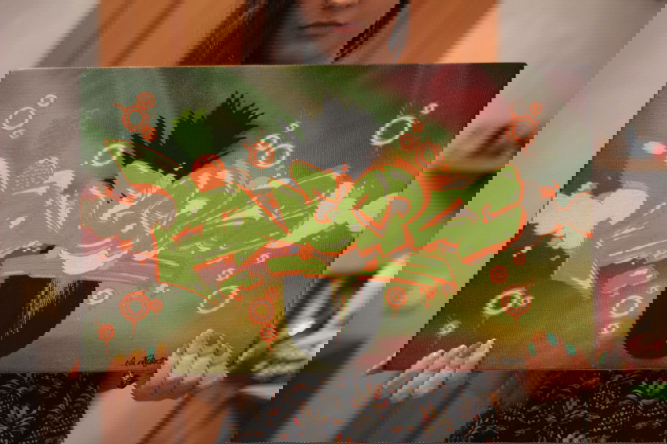 Graffiti Street Art - Photo by jacktiger - canvas, pineapple, graffiti (2013)