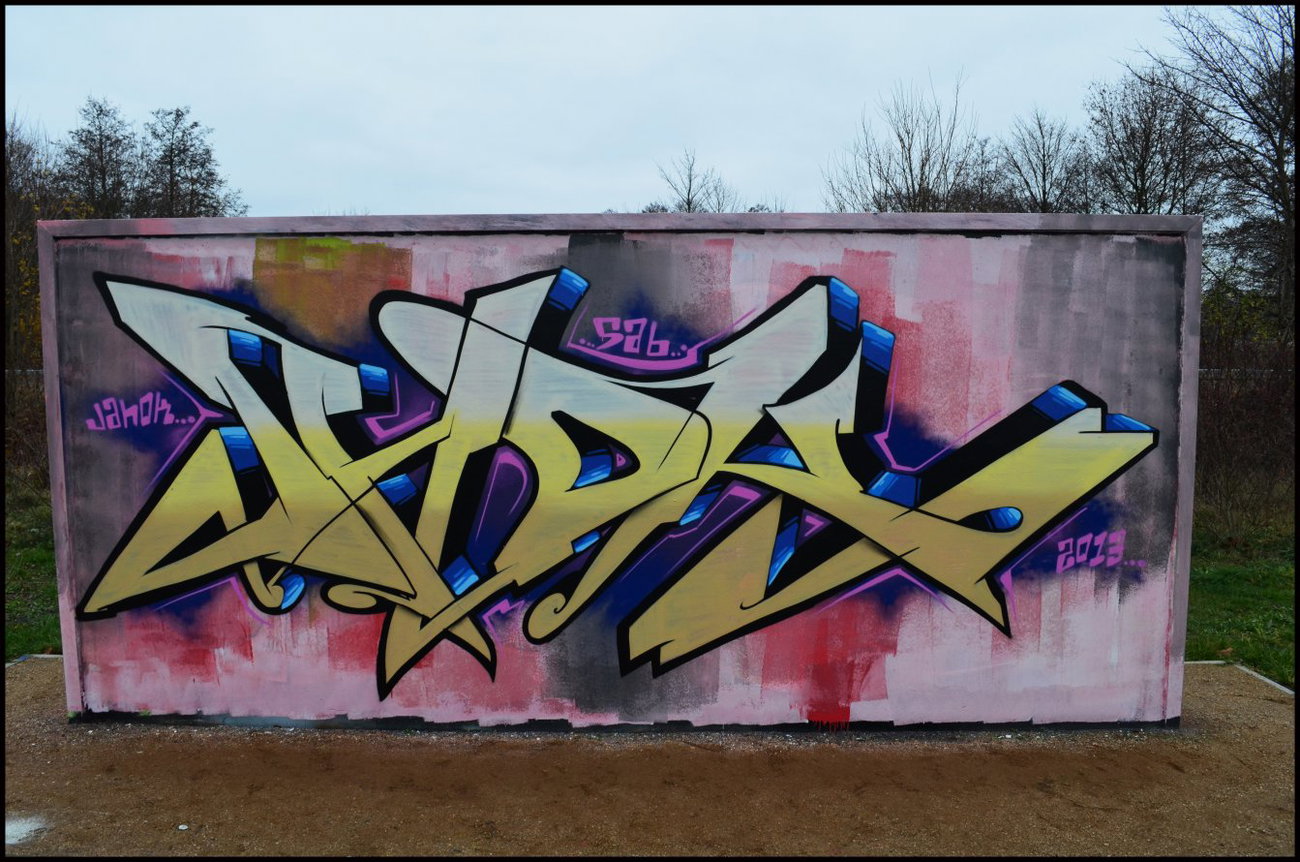 Graffiti Wall - Photo by jahok - jhok, jahok, 5ab (2013)