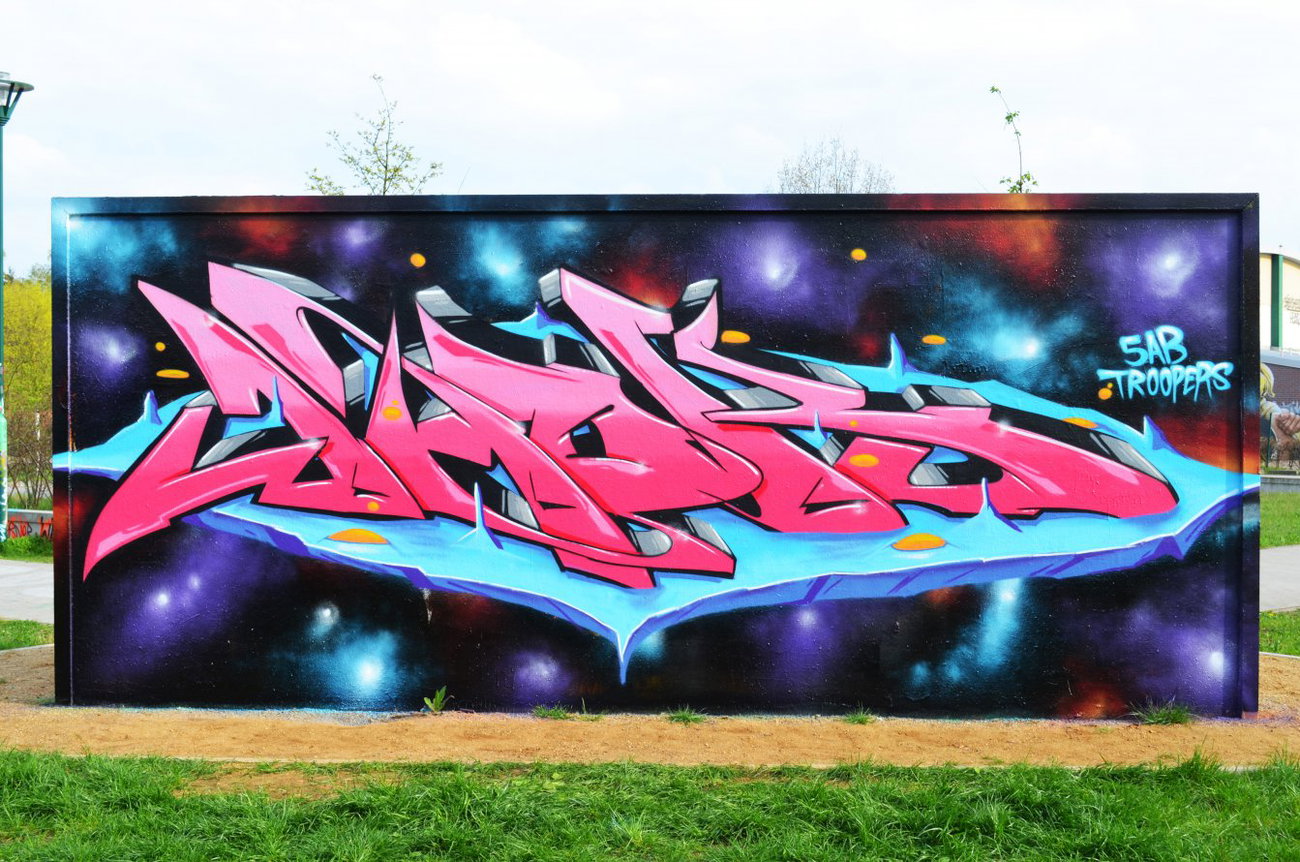 Graffiti Wall - Photo by jahok - jhok, jahok, 5ab (2014)