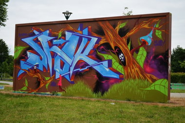 Graffiti Wall - Photo by jahok - jhok, jahok, 5ab (2014)