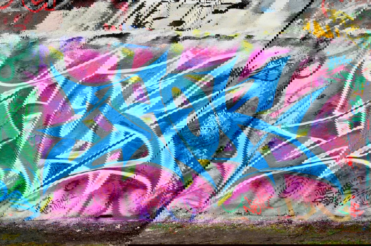 Graffiti Wall in Berlin - Photo by jahok - jhok, jahok, 5ab (2015)