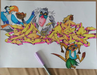 Graffiti Sketch - Photo by jake - in, progress