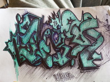 Graffiti Sketch in Russia - Photo by jasme