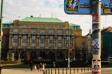 Graffiti Street Art in Prague - Photo by jnkdup - sticker, stickers, junkedupliedown (2014)