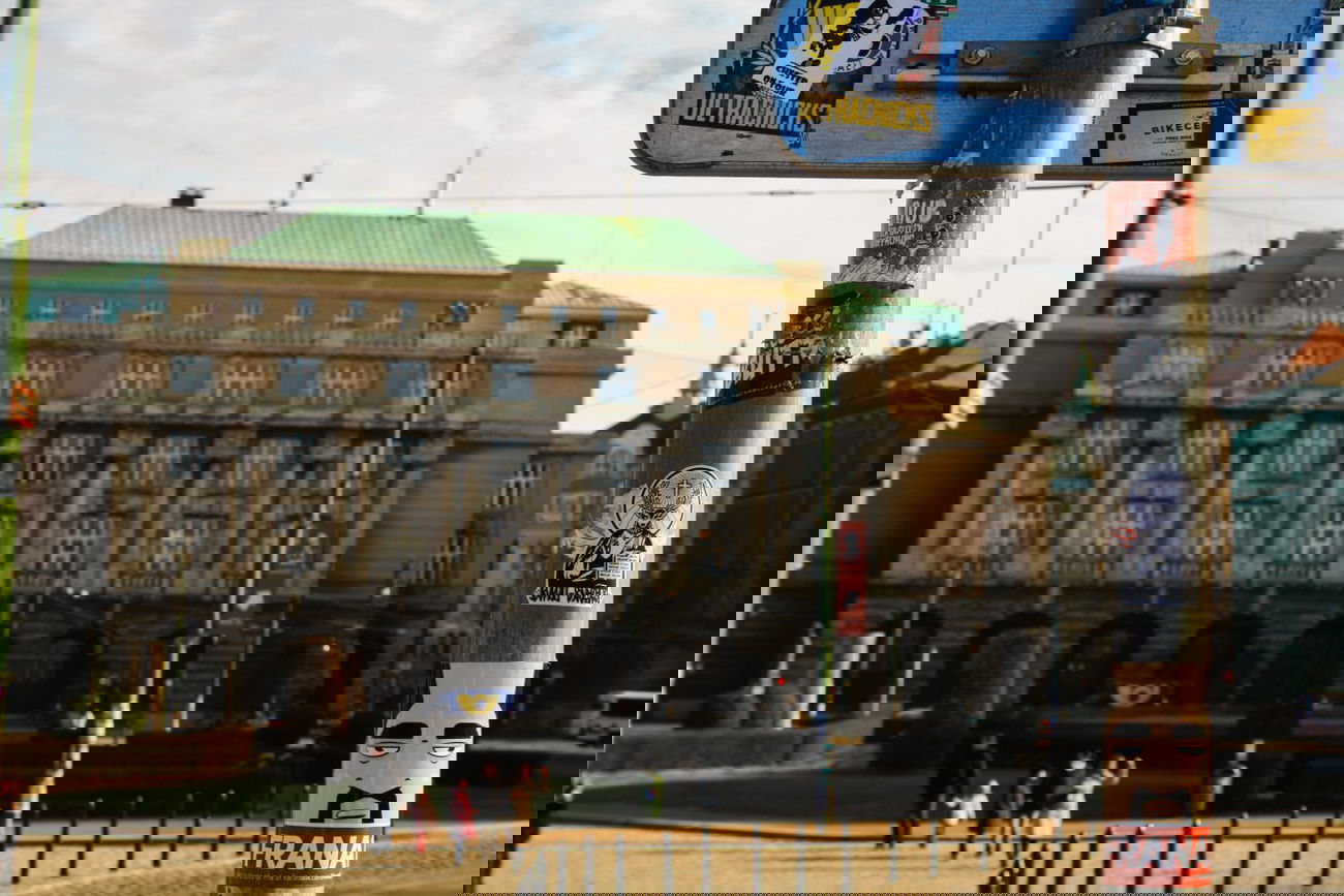 Graffiti Street Art in Prague - Photo by jnkdup - sticker, stickers, junkedupliedown (2014)