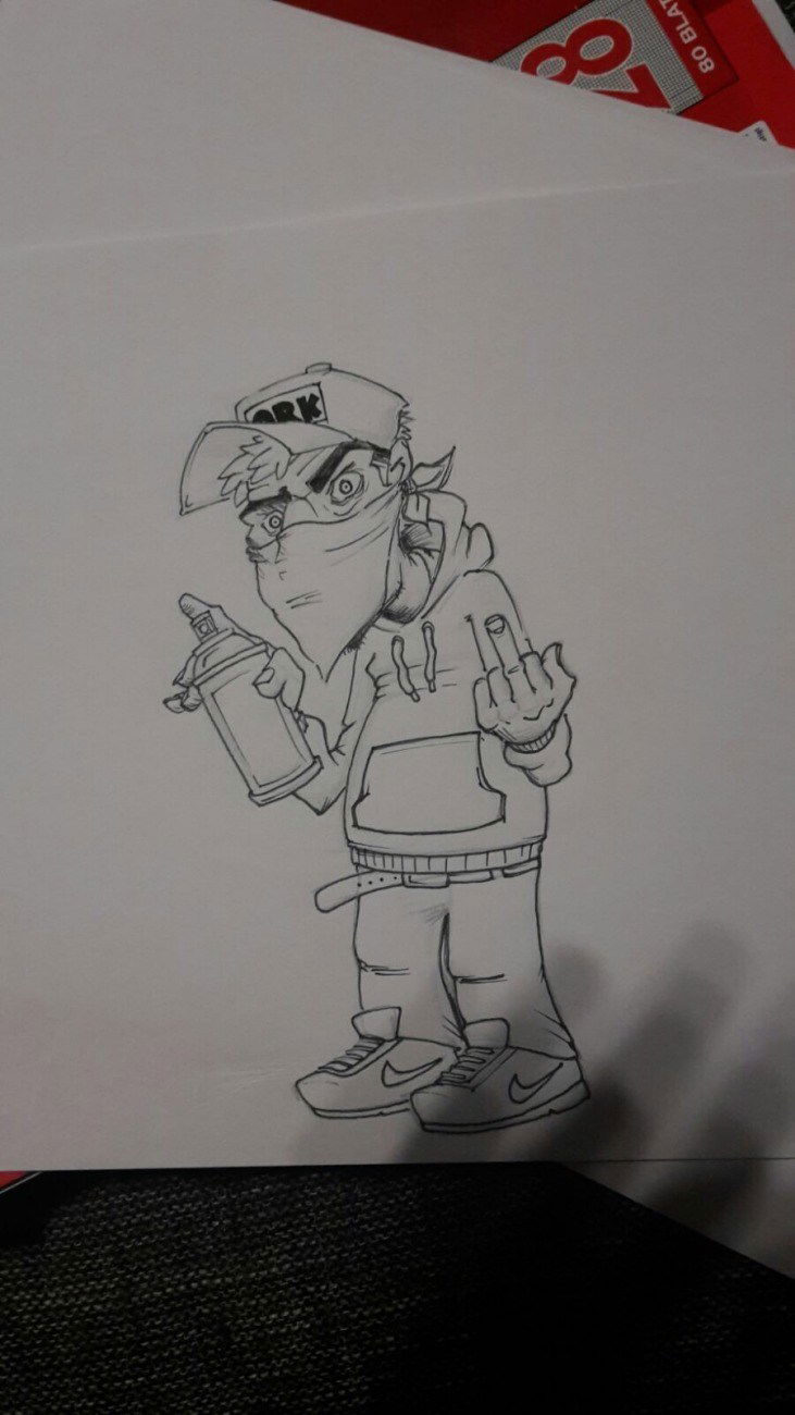 Graffiti Sketch - Photo by jollibear - Bad, crew, member