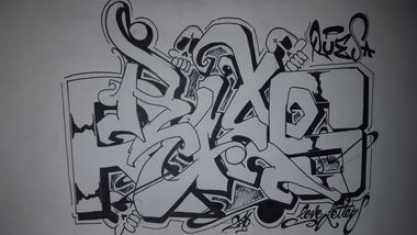 Graffiti Sketch - Photo by jollibear - Rues (2016)