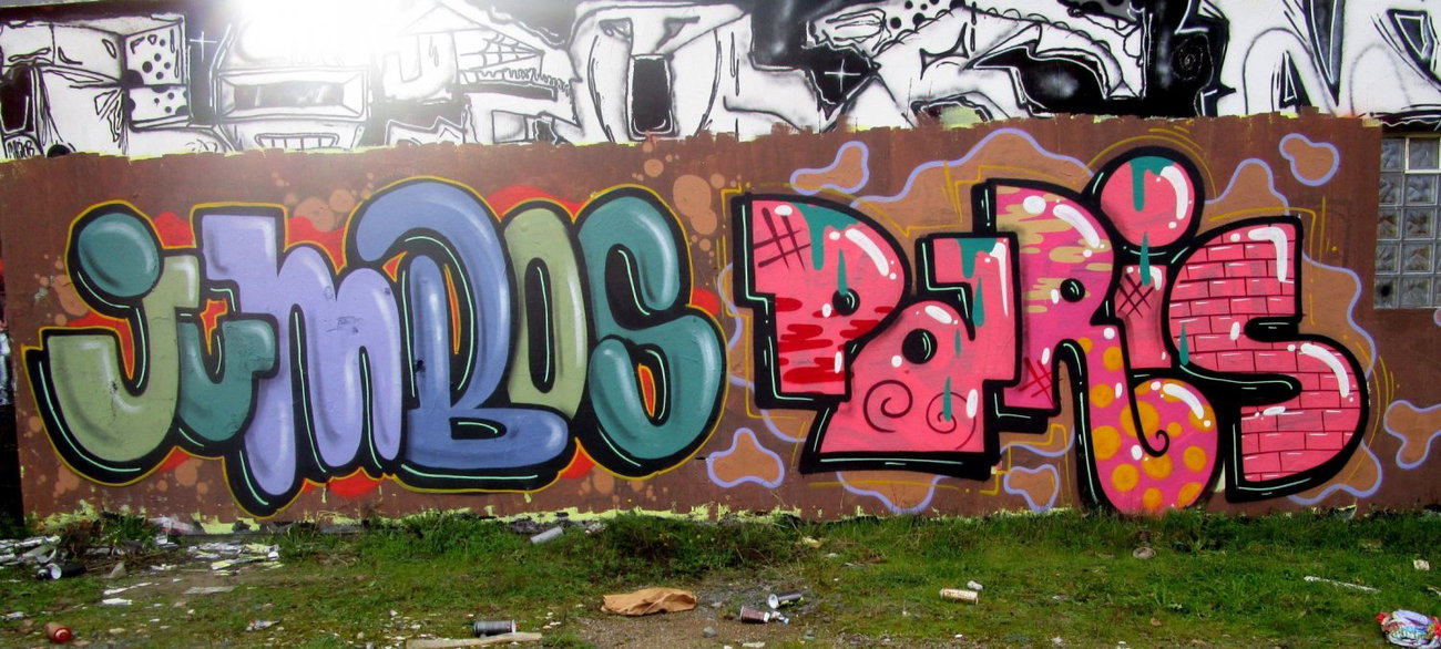 Graffiti Wall - Photo by jumbos - jumbos, paris (2014)