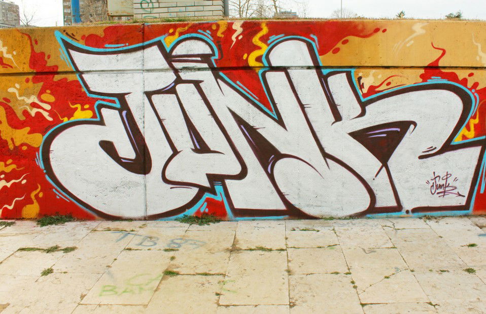 Graffiti Wall in Belgrade - Photo by junk - silver.letters.zemun.belgrade. (2013)