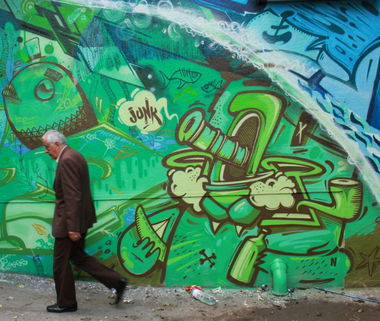Graffiti Wall in Belgrade - Photo by junk - MOS, 2013.Dorcol.Sailor.characters (2013)