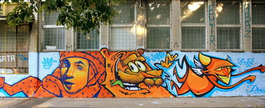 Graffiti Wall in Belgrade - Photo by junk - dorcol.characters.artez.piros.junk (2012)
