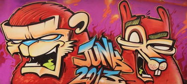 Graffiti Wall in Belgrade - Photo by junk - rabbit.monkey.zemun.junk.characters (2013)