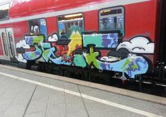 Graffiti Train in Leipzig - Photo by junkie0341 - tase