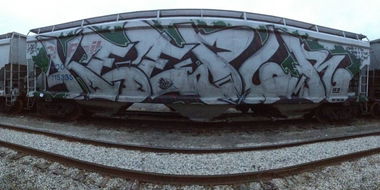 Graffiti Train in Surrey - Photo by justmy2cents - Keep6, Keeper, SDK (2010)