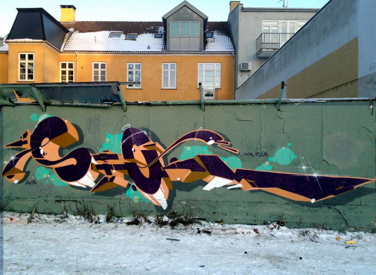 Graffiti Wall in Copenhagen - Photo by justmy2cents - Storm, HA, Heavy (2013)
