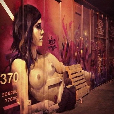 Graffiti Train in Canada - Photo by justmy2cents - Jarus, freight, train (2013)