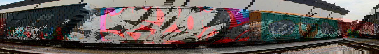 Graffiti Train in Sanger - Photo by justmy2cents - FORGE, EYESR, RYOE (2011)