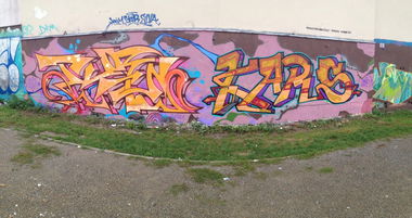 Graffiti Wall in Cottbus - Photo by justwriting - Turm, Kars (2014)