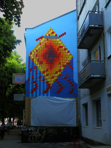 Graffiti Wall in Lutsk lesi ukrainki 26 - Photo by kalkov - kalkov, streetart, mural (2015)