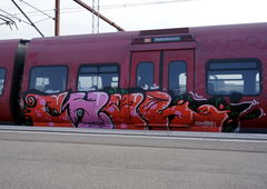 Graffiti Train in Copenhagen - Photo by kami68k - train, copenhagen, chur (2016)