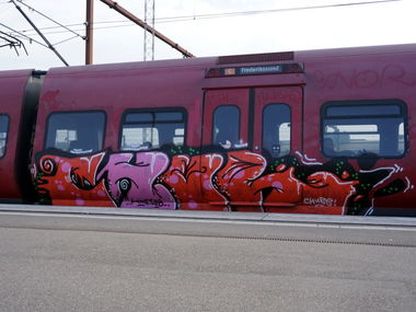 Graffiti Train in Copenhagen - Photo by kami68k - train, copenhagen, chur (2016)
