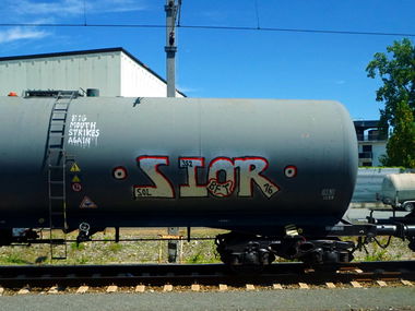 Graffiti Train in Graz - Photo by kami68k - sior, train, freight (2016)
