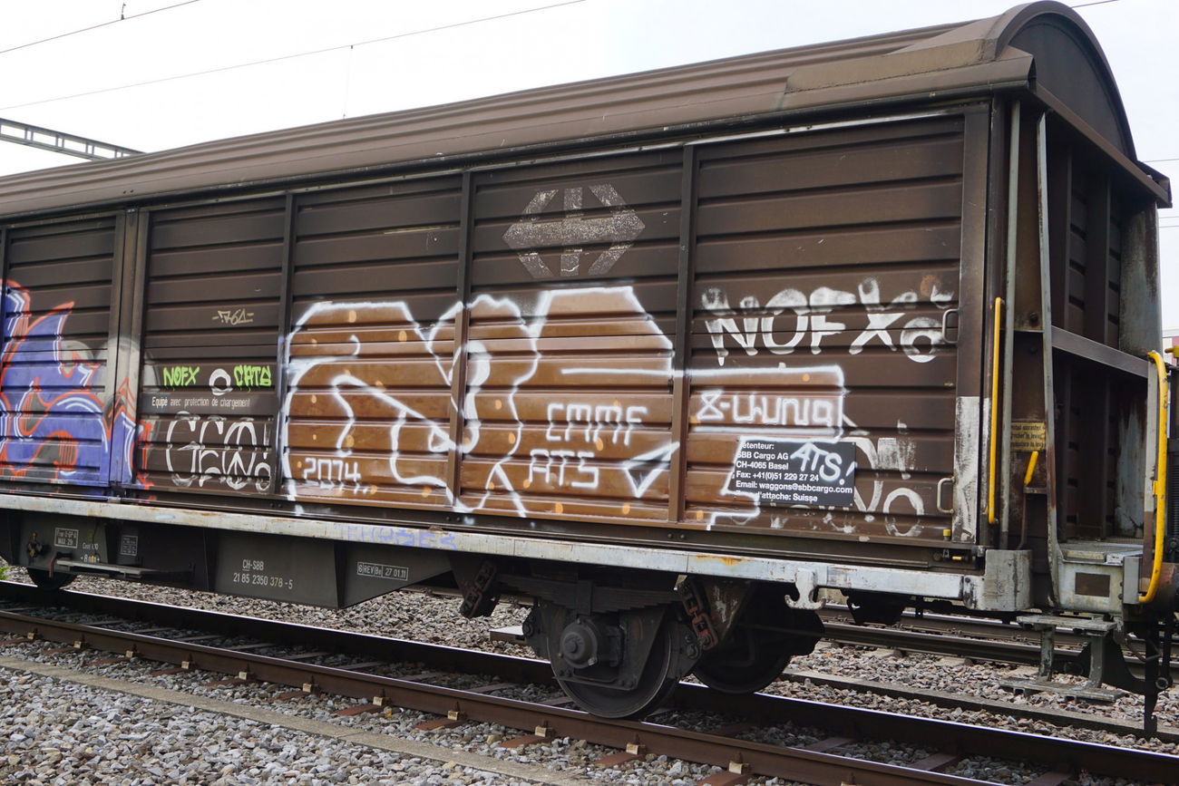 Graffiti Train in Zurich - Photo by kami68k - freight, zurich (2014)