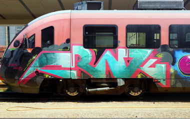 Graffiti Train in Maribor - Photo by kami68k - maribor, slovenia, train (2013)