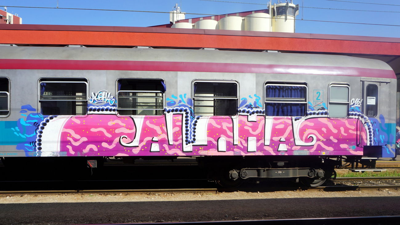 Graffiti Train in Maribor - Photo by kami68k - aloha, train, panel (2016)