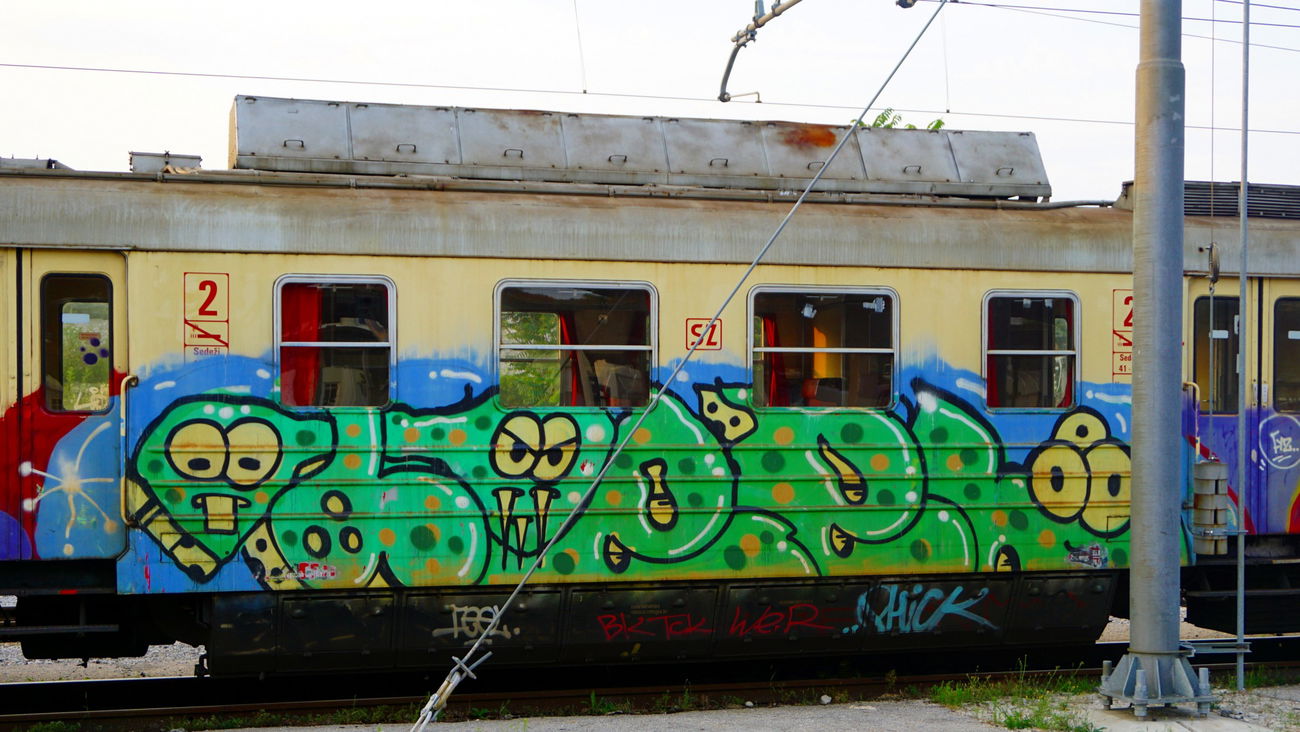 Graffiti Train in Ljubljana - Photo by kami68k - feel, train, ljubljana (2017)