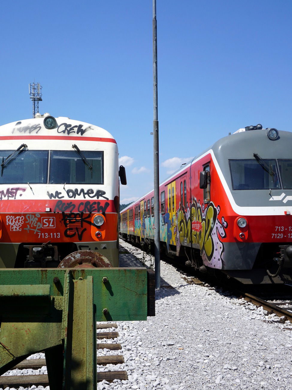 Graffiti Wall in Ljubljana - Photo by kami68k - Ljubljana, trains, graffiti (2017)