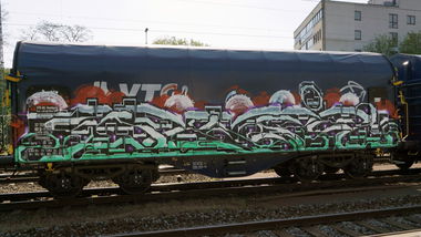 Graffiti Train in Köln - Photo by kami68k - train, freight, stero (2015)