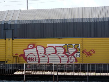 Graffiti Train in Ljubljana - Photo by kami68k - jbcb, train, freight (2017)