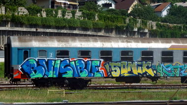 Graffiti Train in Maribor - Photo by kami68k - sonic, sonik, bvisible (2017)