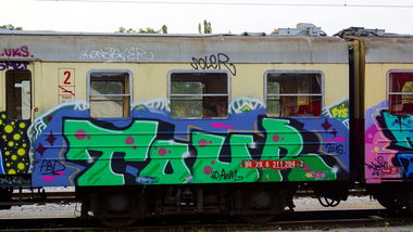 Graffiti Wall in Ljubljana - Photo by kami68k - tour, train, panel (2016)