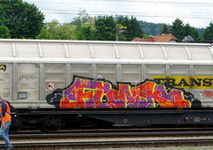 Graffiti Train in Graz - Photo by kami68k - graz, funk, rhb (2016)