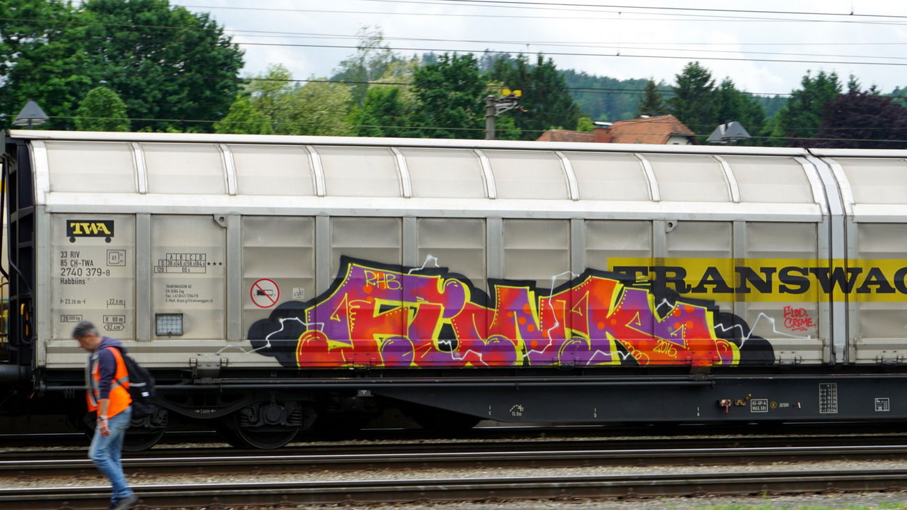 Graffiti Train in Graz - Photo by kami68k - graz, funk, rhb (2016)