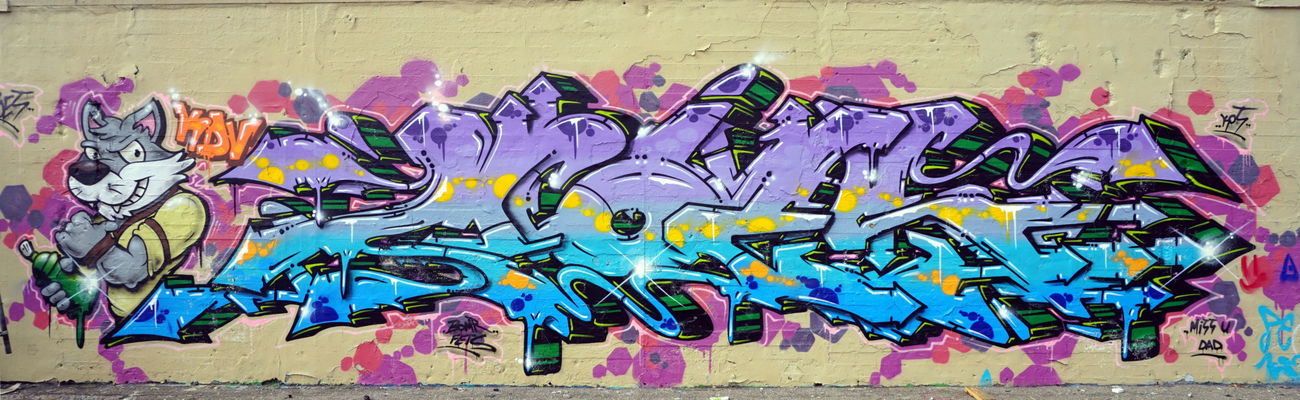 Graffiti Wall in Copenhagen - Photo by kami68k - moes, kdv, copenhagen (2016)