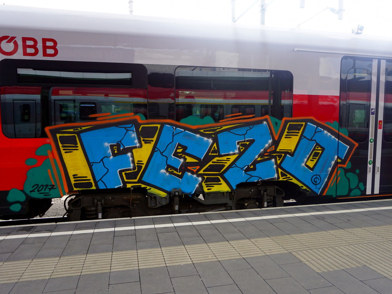 Graffiti Train in Graz - Photo by kami68k - fezo, öbb, train (2017)