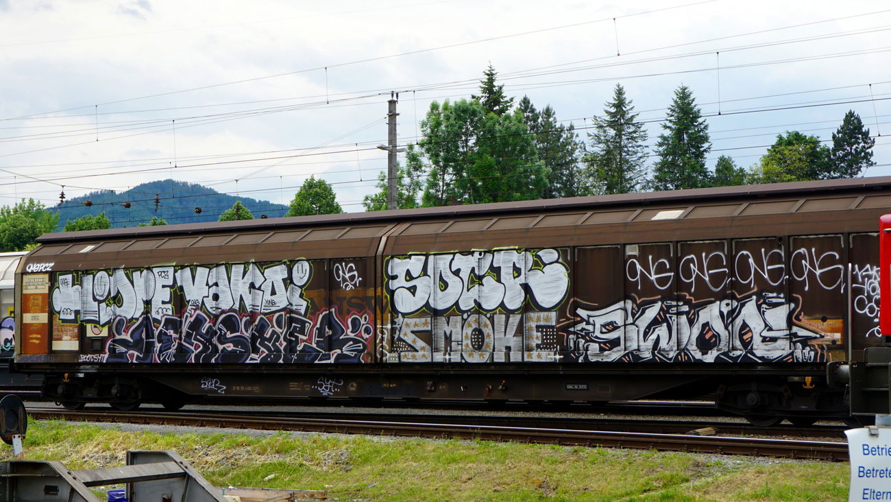 Graffiti Wall in Graz - Photo by kami68k - train, graz, HIJPE (2017)